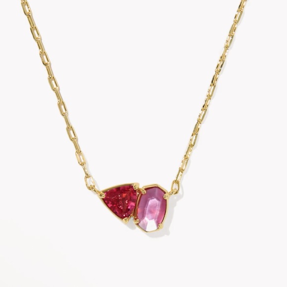 Kendra Scott Jewelry - kendra scott tatum gold pink mix short pendant necklace